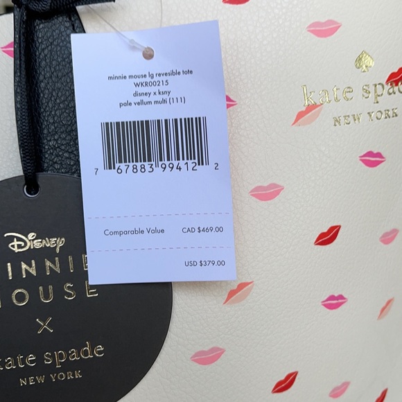 KATE SPADE MINNIE MOUSE LG REVERSIBLE TOTE - Picture 9 of 16